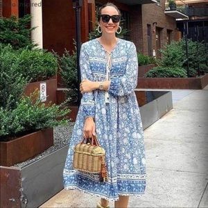 R. Vivimos Bohemian mid length dress